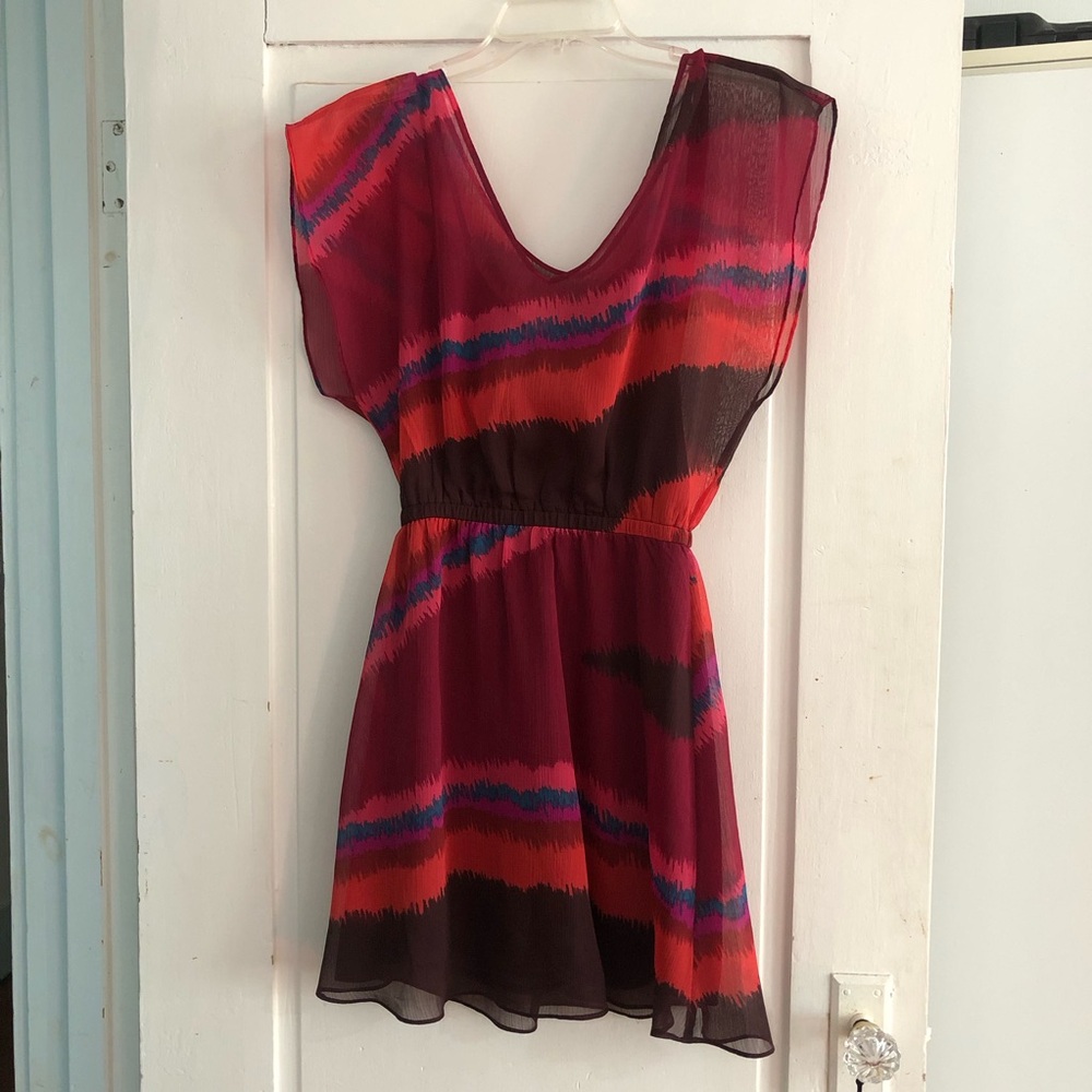 *Express Vibrant Striped Mini Dress